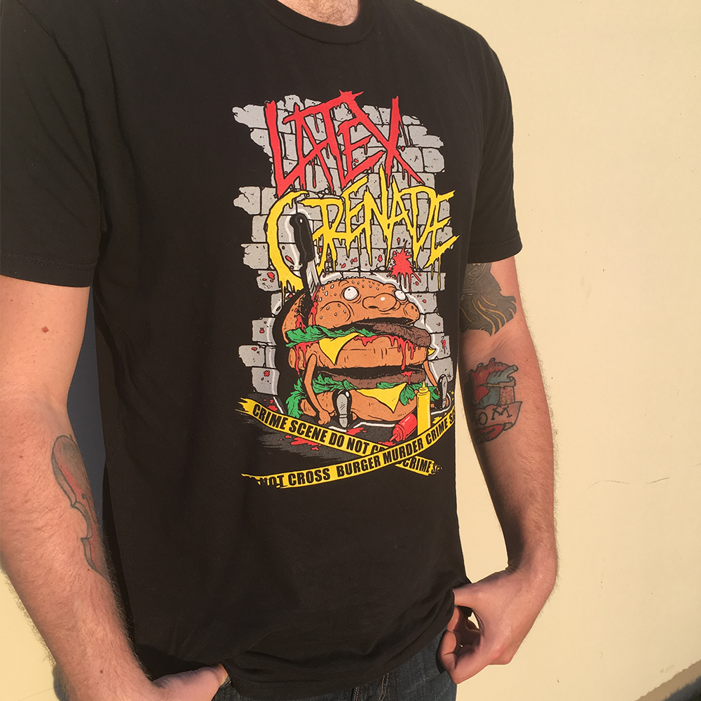 Men's Burger Murder T-Shirt Black